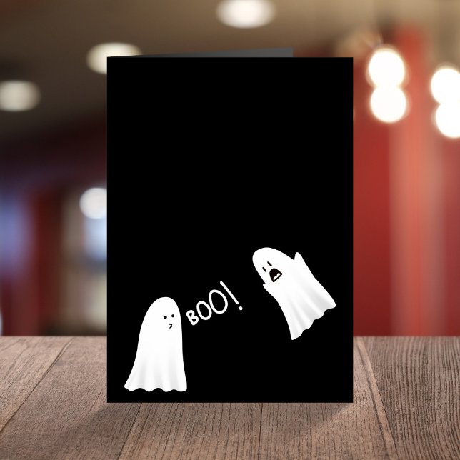 Niedliches Ghost-Sprichwort-Boom lustige halloween Karte (Von Creator hochgeladen)