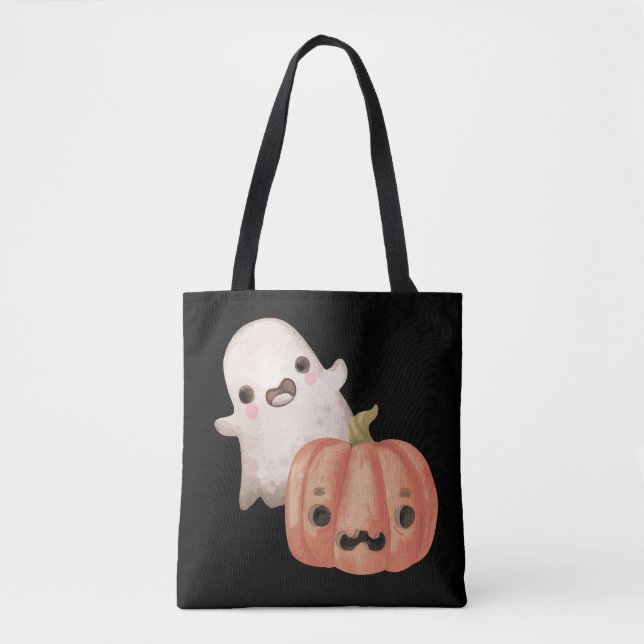 Niedliches Ghost- und Jack-O-Lantern-Trick oder -T (Vorderseite)