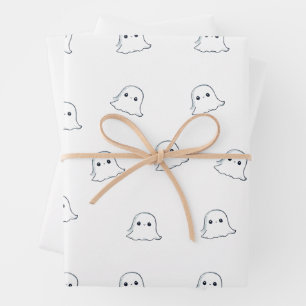 Niedliches Ghost-Wrapping-Papier Geschenkpapier Set