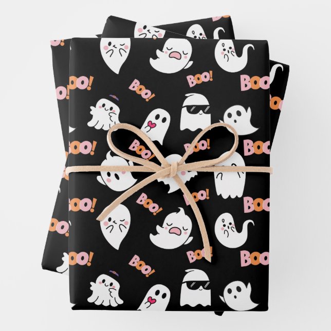 Niedliches Ghost-Wrapping-Papier Geschenkpapier Set (Beispiel)