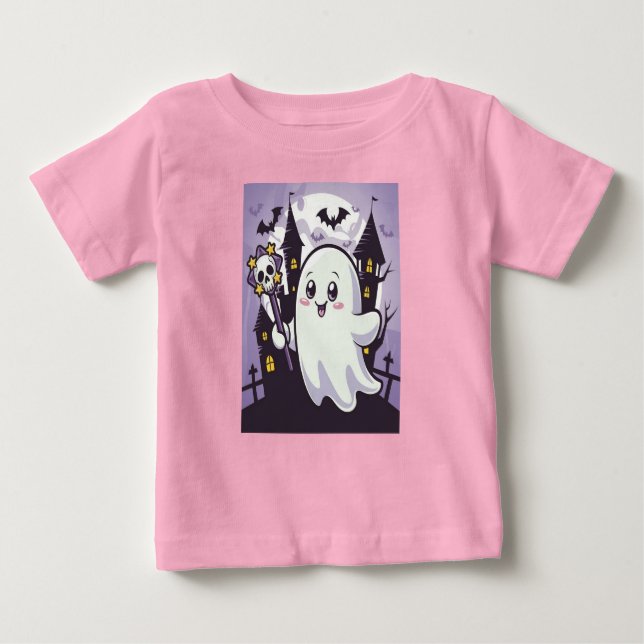 Niedliches Ghosting-Poster mit einer spielerischen Baby T-shirt (Vorderseite)