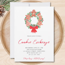 Niedliches Gingerbrot Cookie Exchange Party Urlaub