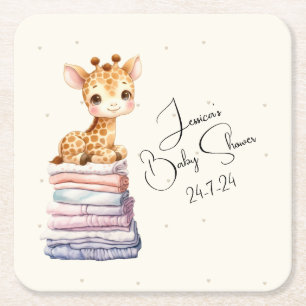 Niedliches Giraffe Baby Rechteckiger Pappuntersetzer