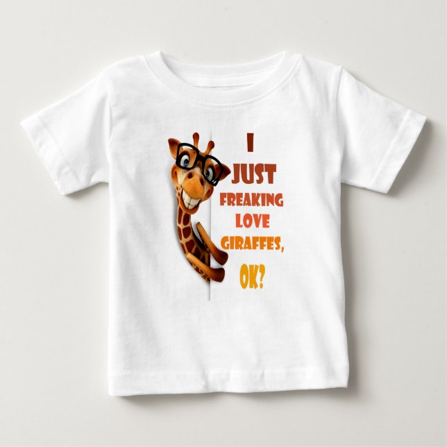 Niedliches Giraffe Baby T-shirt (Vorderseite)