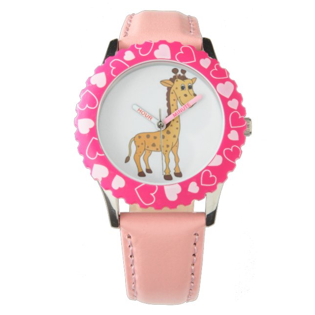 Niedliches Giraffendesign für Kinder Armbanduhr (Vorderseite)