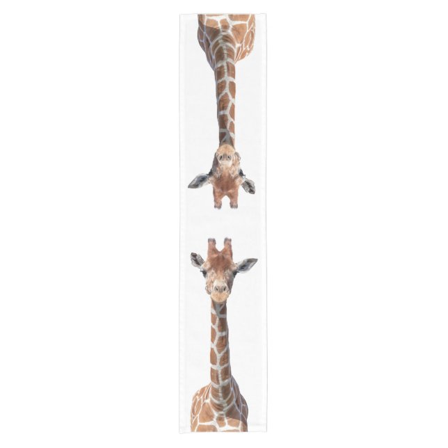 Niedliches Giraffengesicht Kurzer Tischläufer (Vorderseite)