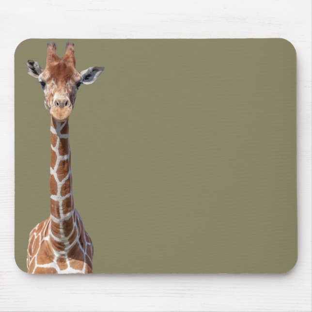Niedliches Giraffengesicht Mousepad (Vorne)
