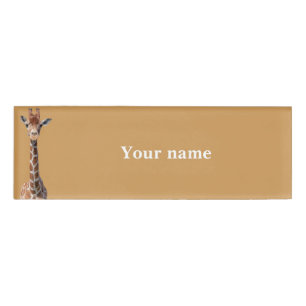 Niedliches Giraffengesicht Namenschild
