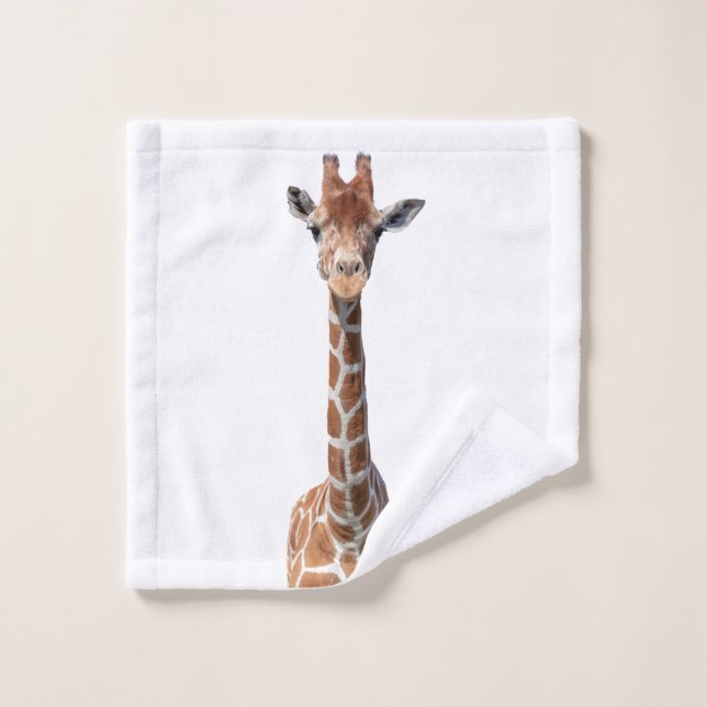 Niedliches Giraffengesicht Waschlappen (Waschlappen)