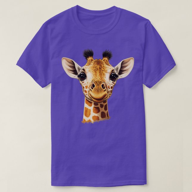Niedliches Giraffenportrait T-Shirt (Design vorne)