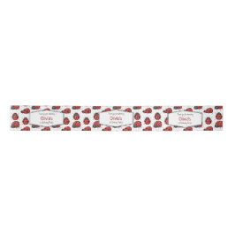 Niedliches Girl Black Red Watercolor Ladybug Muste Satinband