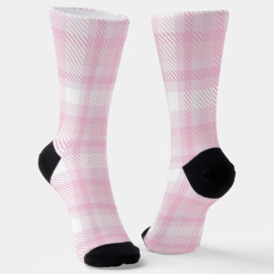 Niedliches Girl Blush Rosa und Kariertes Weiß Must Socken