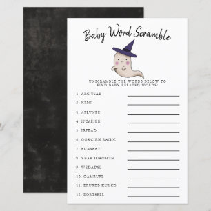 Niedliches Girl Ghost Baby Word Scramble Game