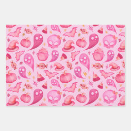 Niedliches Girl Halloween Baby Shower Party Gesche Geschenkpapier Set