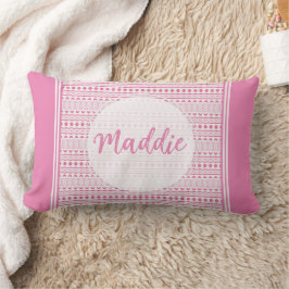 Niedliches Girl Hübsch Pink White Pattern Lendenkissen