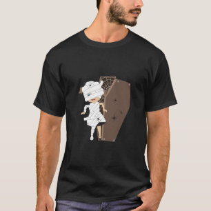 Niedliches Girl-Mummy-Coffin Halloween-Design T-Shirt