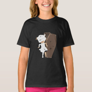 Niedliches Girl-Mummy-Coffin Halloween-Design T-Shirt
