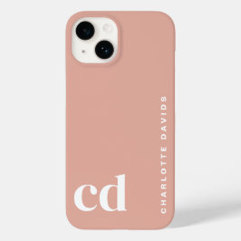 Niedliches Girl Peach Monogramm Case-Mate iPhone 14 Hülle