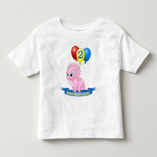 Niedliches Girl Pink Baby Triceratops Dino Kleinkind T-shirt