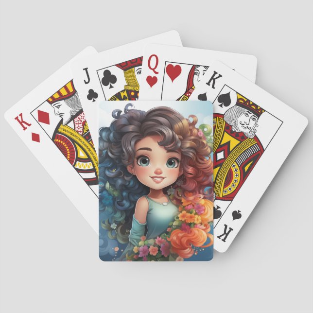 Niedliches Girl-Spielkarten Spielkarten (Rückseite)