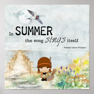 Niedliches Girl Summer Poster