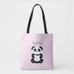 Niedliches Girly Baby-Panda-Bärn-Monogramm
