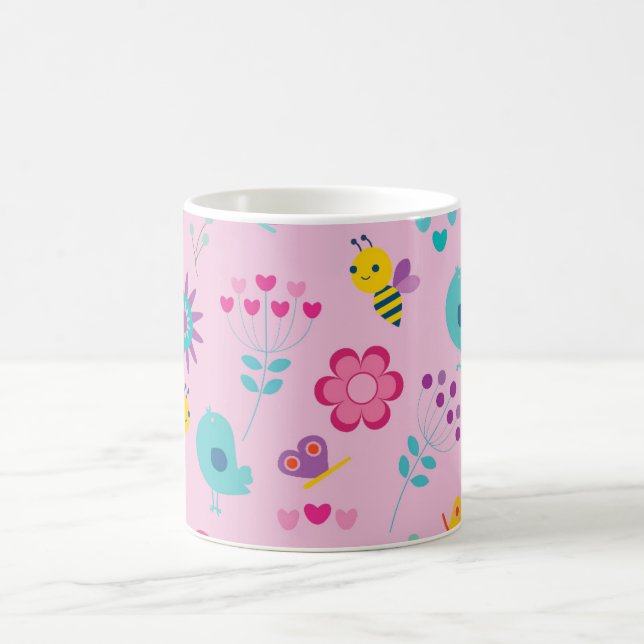 Niedliches Girly Design Kaffeetasse (Mittel)