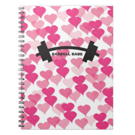 Niedliches Girly Heart Pink Gym Notizblock