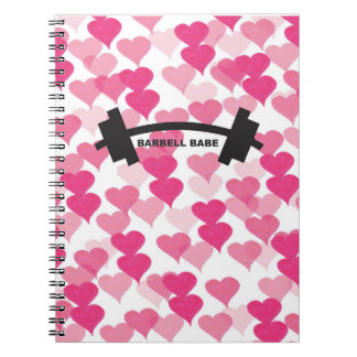 Niedliches Girly Heart Pink Gym Notizblock