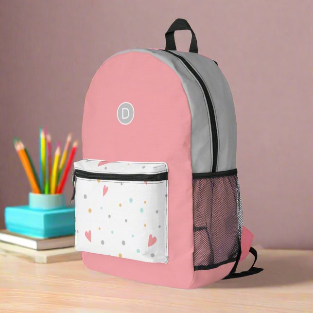 Niedliches Girly Pink hört zu Beginn zurück zur Sc Bedruckter Rucksack (Von Creator hochgeladen)