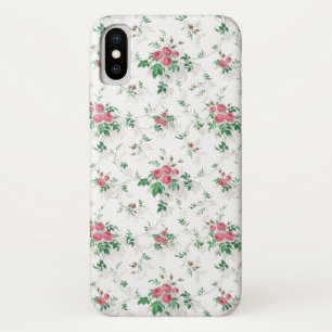 Niedliches Girly Pink Roses-White Hintergrund Case-Mate iPhone Hülle