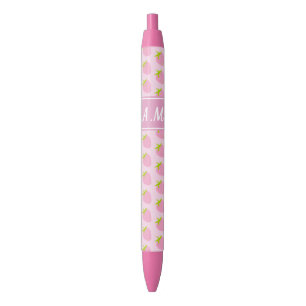 Niedliches Girly rosa Erdbeermuster Kugelschreiber