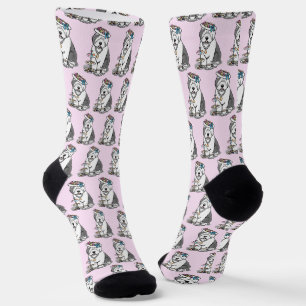 Niedliches Girly Tea Party Altes Englisch Sheepdog Socken