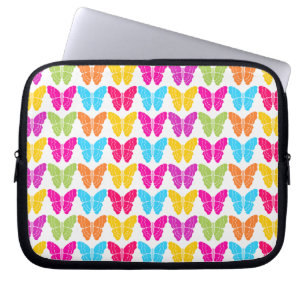 Niedliches Girly Vibranly Rainbow Butterfly Patter Laptopschutzhülle