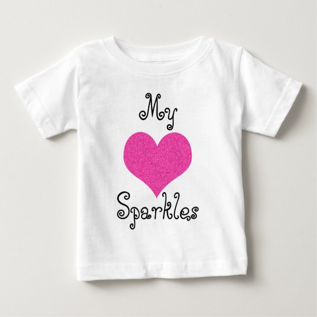 niedliches Glitzern-Baby-Hemd Baby T-shirt (Vorderseite)