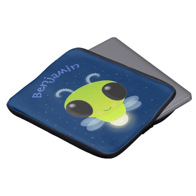 Niedliches Glow Bug Firefrefly Cartoon Illustratio Laptopschutzhülle (Vorne Oben)