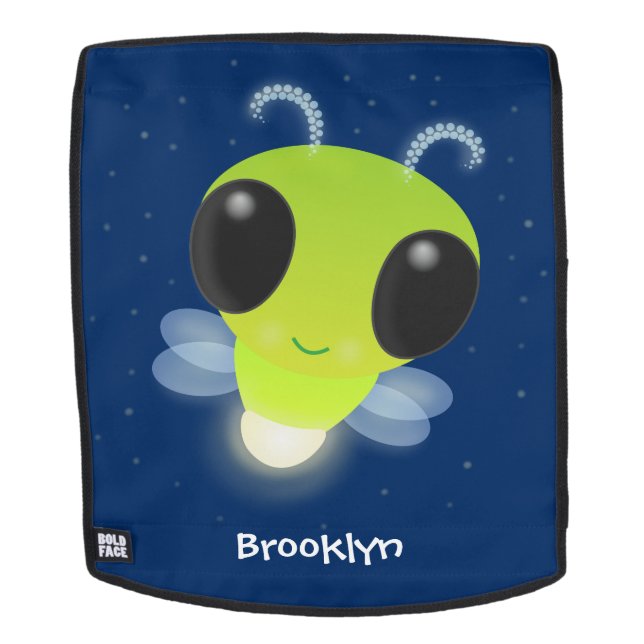 Niedliches Glow Bug Firefrefly Cartoon Illustratio Rucksack (Abnehmbare Front)