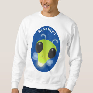 Niedliches Glow Bug Firefrefly Cartoon Illustratio Sweatshirt
