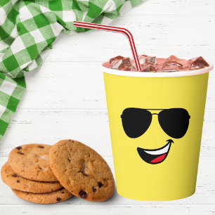 Niedliches Glück, Brille & Aviator, Spaß Pappbecher