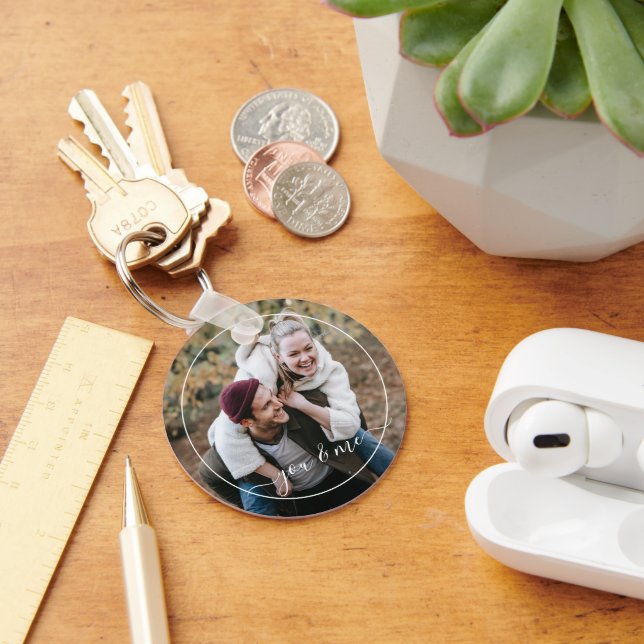 Niedliches Glück für Sie und mich in der Liebe kla Schlüsselanhänger (Schreibtisch)