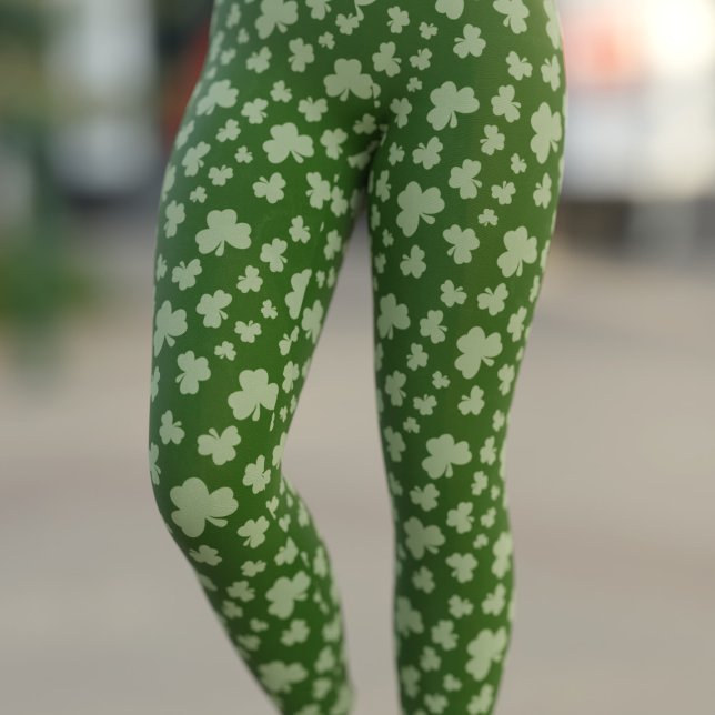Niedliches Glück Grün Kleeblatt St Patricks Day Le Leggings (Have fun on St Patrick's Day in a pair of lucky shamrock leggings!)