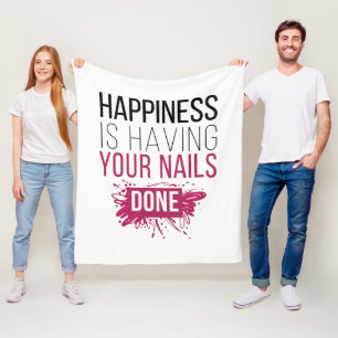 Niedliches Glück hat Ihre getanen Nägel Fleecedecke