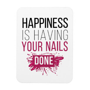 Niedliches Glück hat Ihre getanen Nägel Magnet