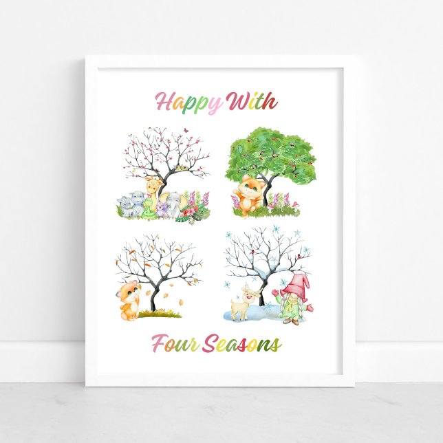 Niedliches Glück mit 4 Seasons Baby Kinderzimmer P Poster (Von Creator hochgeladen)