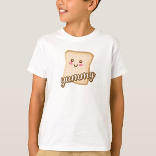 Niedliches glückliches Brot Zeichnend Kunst T-Shirt