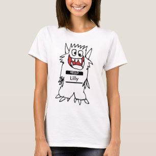 Niedliches glückliches Cartoon-Monster-T-Shirt T-Shirt