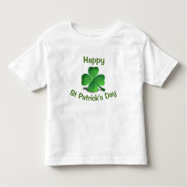 Niedliches glückliches Grün-Kleeblatt St. Patricks Kleinkind T-shirt