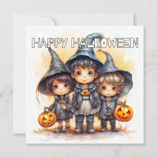 Niedliches glückliches Halloween für Kinder Karte