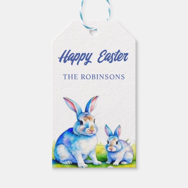 Niedliches glückliches Ostern Geschenkanhänger (Vorderseite)
