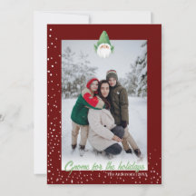 Niedliches Gnome für das Foto der Familie Holidays